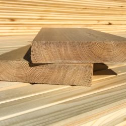 Siberian larch planed board